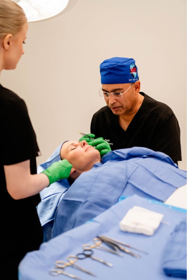 Treatment in progress at NOVA Plastic Surgery Tysons